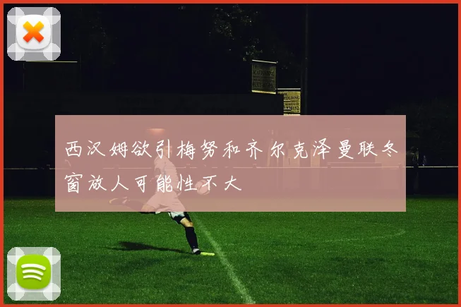 西汉姆欲引梅努和齐尔克泽曼联冬窗放人可能性不大